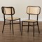 Baxton Studio Katina MidCentury Dark Brown Finished Metal and Synthetic Rattan Outdoor Dining Chair Set2PC, PR 211-2PC-11969-ZORO - alternate 6